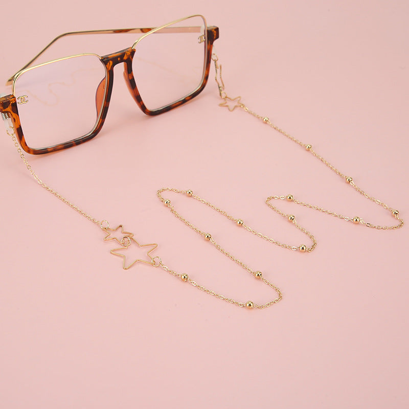Star-Aligned Beaded Eyewear Chain Bowlift