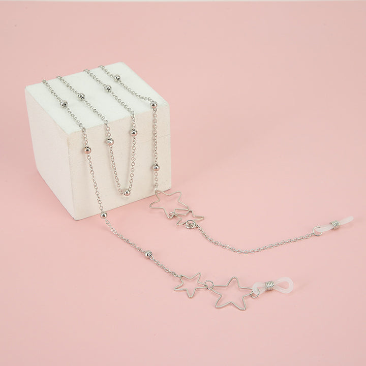 Star-Aligned Beaded Eyewear Chain Bowlift