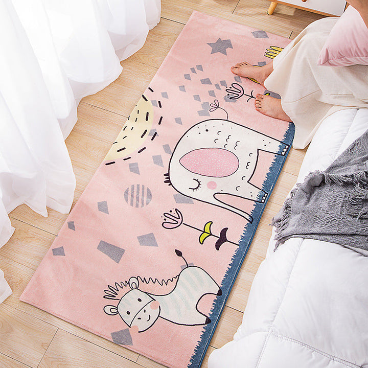BowLift | Modern children's room rug Multicolored cartoon pattern area rug polyester non-slip stain-resistant rug