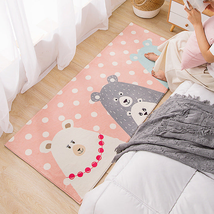 BowLift | Modern children's room rug Multicolored cartoon pattern area rug polyester non-slip stain-resistant rug