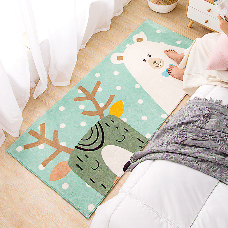 BowLift | Modern children's room rug Multicolored cartoon pattern area rug polyester non-slip stain-resistant rug