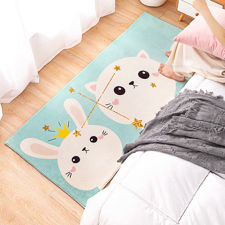 BowLift | Modern children's room rug Multicolored cartoon pattern area rug polyester non-slip stain-resistant rug
