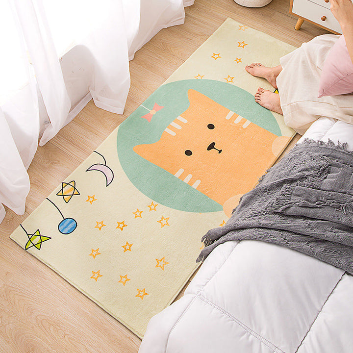 BowLift | Modern children's room rug Multicolored cartoon pattern area rug polyester non-slip stain-resistant rug