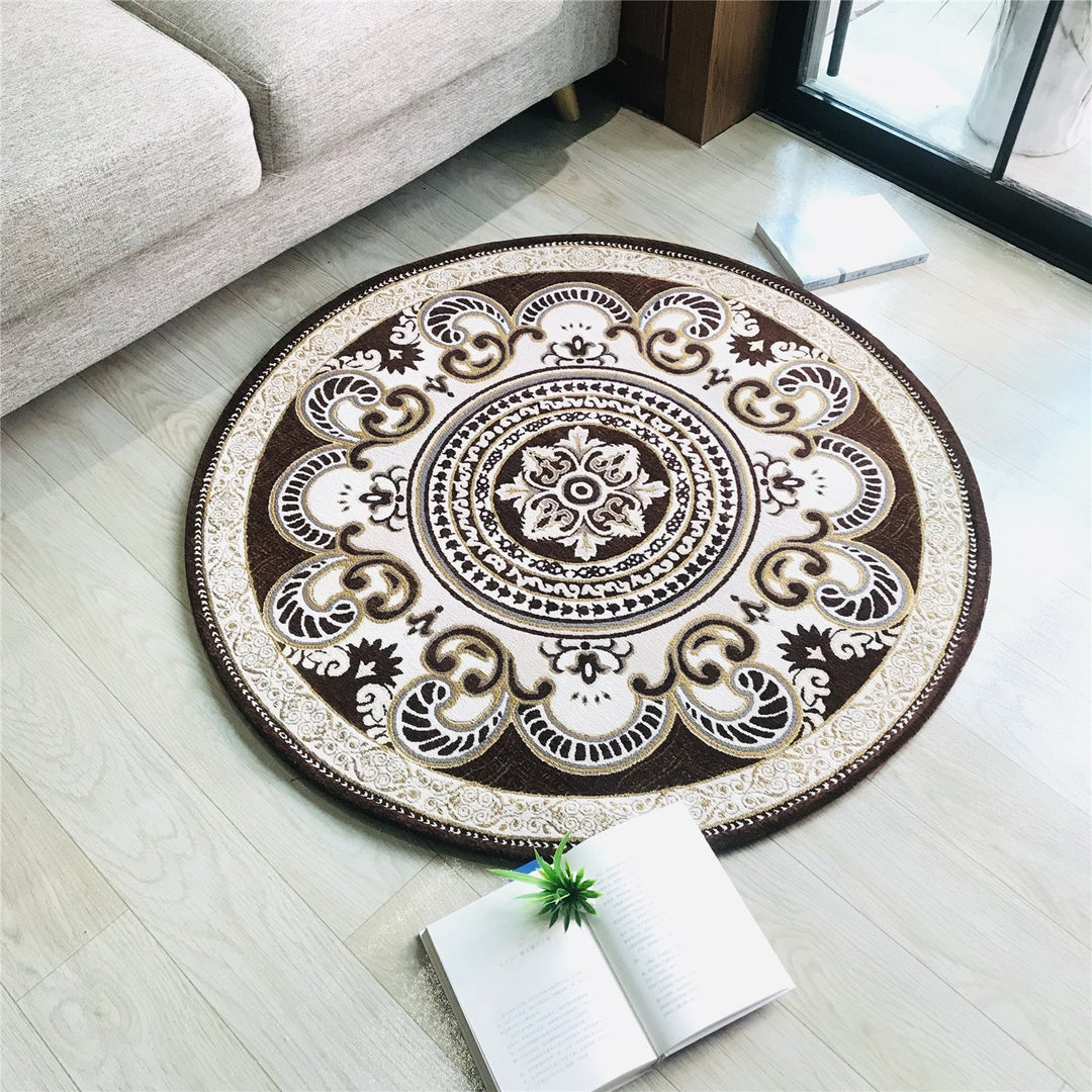 BowLift | Western Living Room Carpet Multicolor Floral Pattern Area Rug Polyester Non-Slip Back Washable Rug