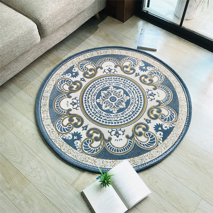 BowLift | Western Living Room Carpet Multicolor Floral Pattern Area Rug Polyester Non-Slip Back Washable Rug