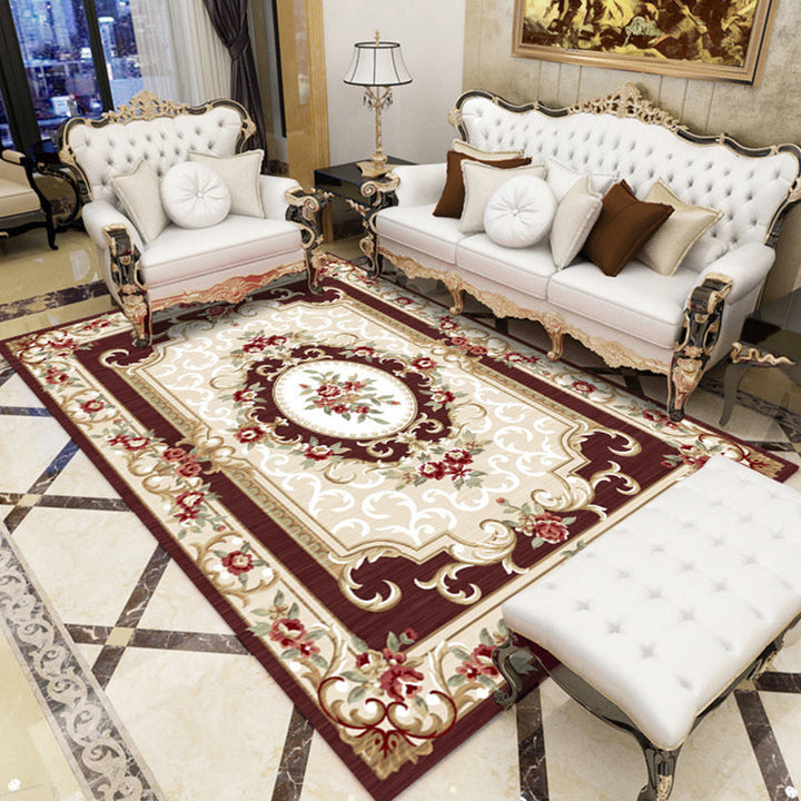 BowLift | Southwestern Living Room Rug Multicolored Floral Pattern Rug Polyester Pet-friendly Stain-resistant Area Rug