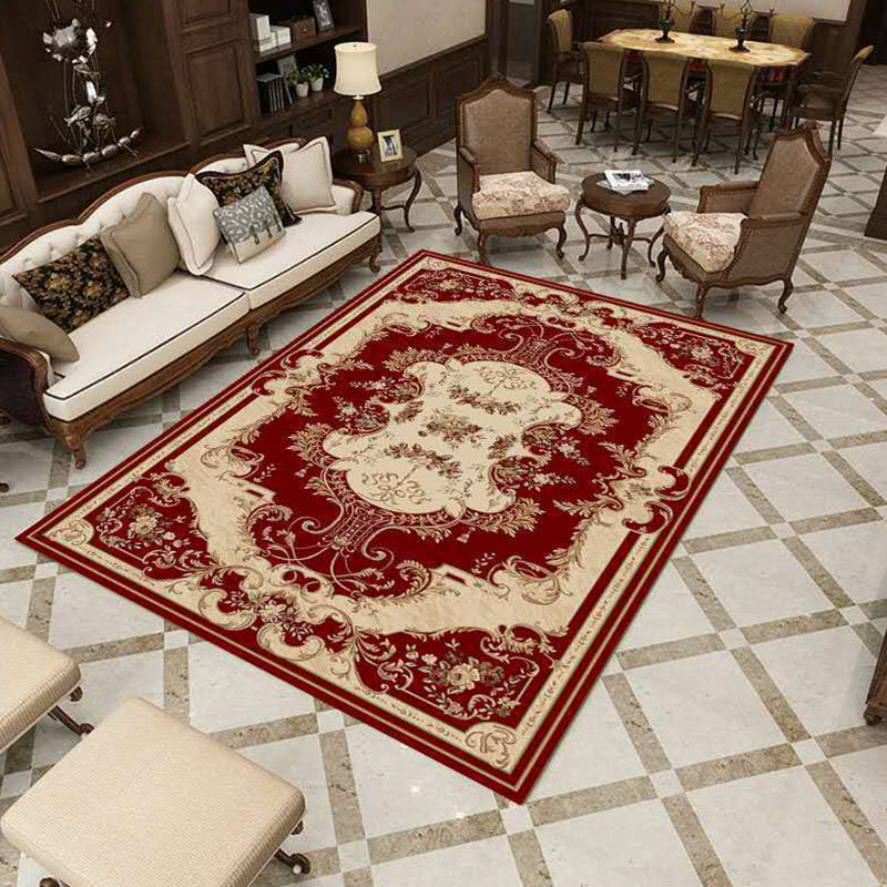BowLift | Southwestern Living Room Rug Multicolored Floral Pattern Rug Polyester Pet-friendly Stain-resistant Area Rug