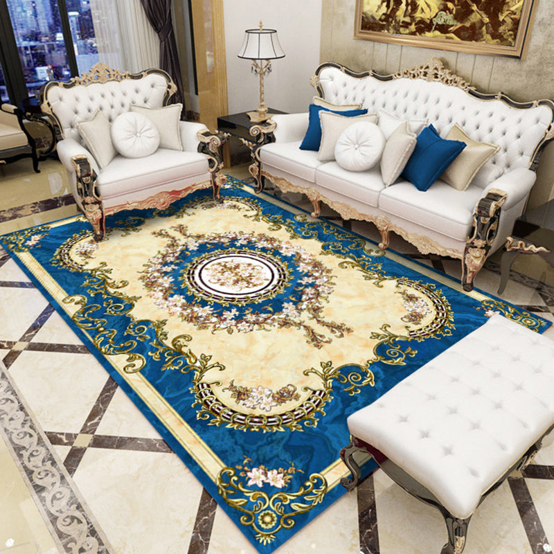 BowLift | Southwestern Living Room Rug Multicolored Floral Pattern Rug Polyester Pet-friendly Stain-resistant Area Rug