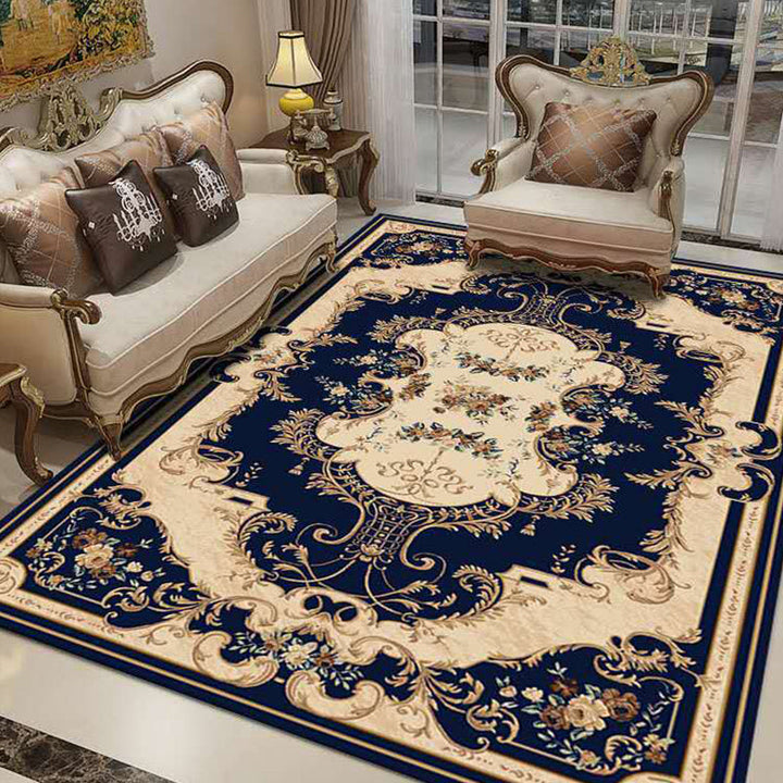 BowLift | Southwestern Living Room Rug Multicolored Floral Pattern Rug Polyester Pet-friendly Stain-resistant Area Rug