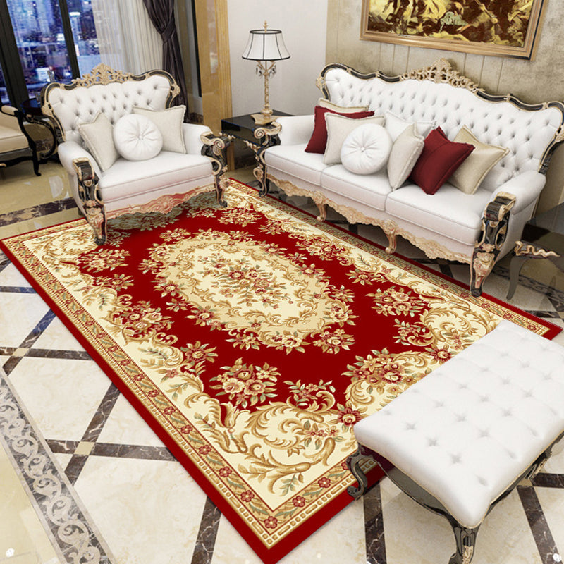 BowLift | Southwestern Living Room Rug Multicolored Floral Pattern Rug Polyester Pet-friendly Stain-resistant Area Rug