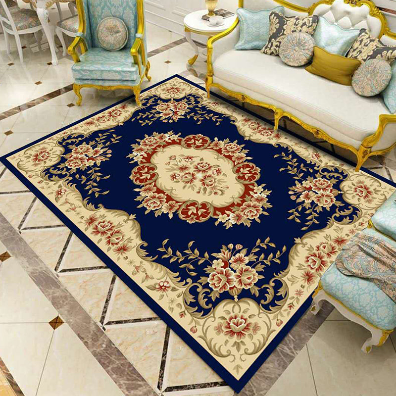 BowLift | Southwestern Living Room Rug Multicolored Floral Pattern Rug Polyester Pet-friendly Stain-resistant Area Rug