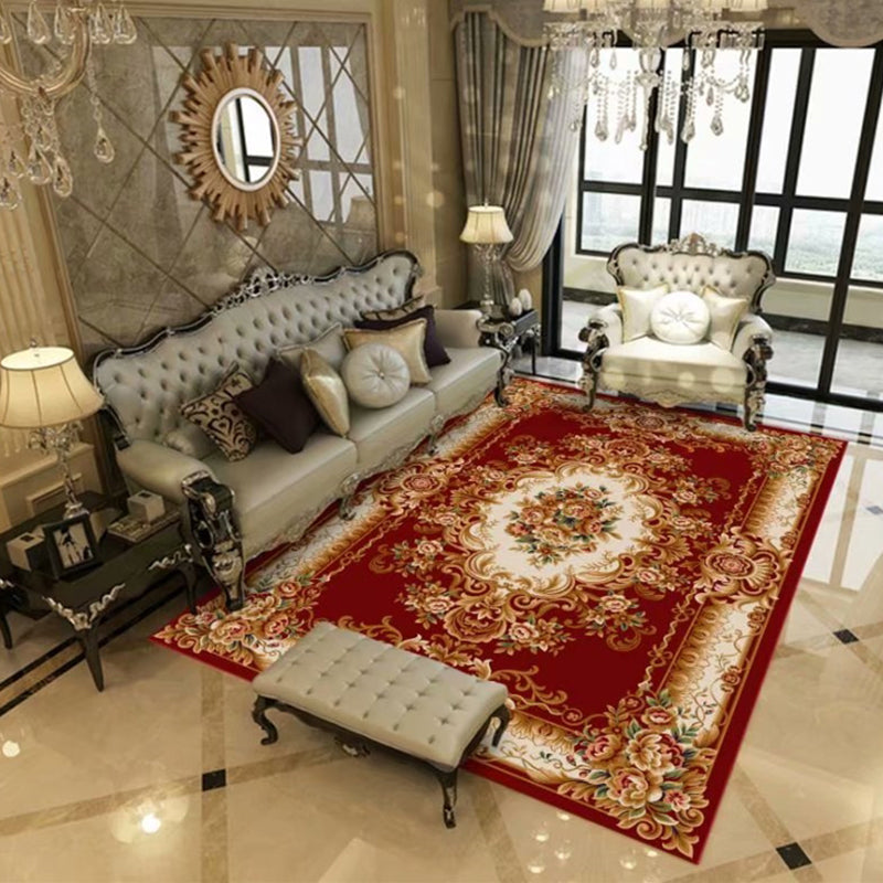 BowLift | Southwestern Living Room Carpet Multicolored Floral Pattern Area Rug Polyester Non-Slip Back Easy Care Rug