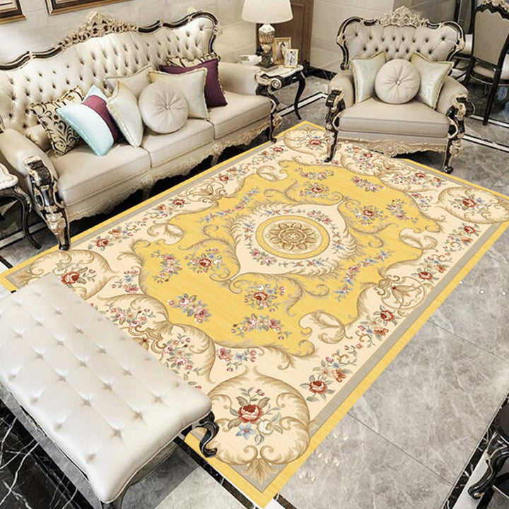 BowLift | Southwestern Living Room Carpet Multicolored Floral Pattern Area Rug Polyester Non-Slip Back Easy Care Rug