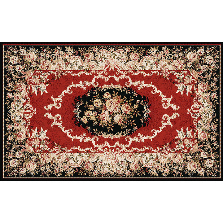 BowLift | Southwestern Living Room Carpet Multicolored Floral Pattern Area Rug Polyester Non-Slip Back Easy Care Rug
