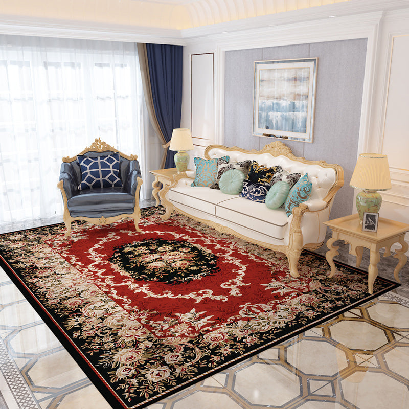BowLift | Southwestern Living Room Carpet Multicolored Floral Pattern Area Rug Polyester Non-Slip Back Easy Care Rug