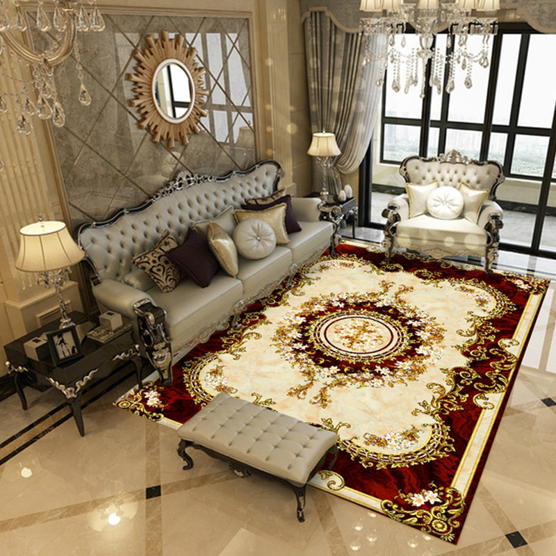 BowLift | Southwestern Living Room Carpet Multicolored Floral Pattern Area Rug Polyester Non-Slip Back Easy Care Rug