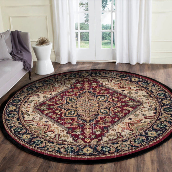Multicolor Living Room Rug Oriental Tribal Pattern Rug Synthetic Pet-Friendly Easy Care Rug | Bowlift