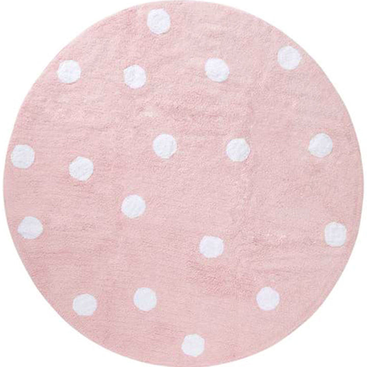 BowLift | Multicolored simple rug Polyester polka dot print rug pet friendly non-slip backing rug for children's room