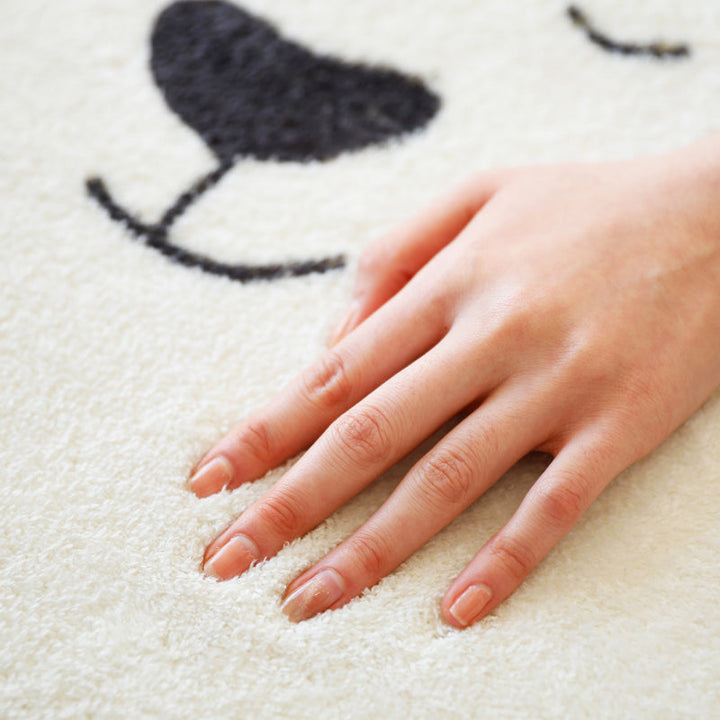 BowLift | Natural Bedroom Rug Multicolored Cartoon Print Rug Polypropylene Non-Slip Machine Washable Rug