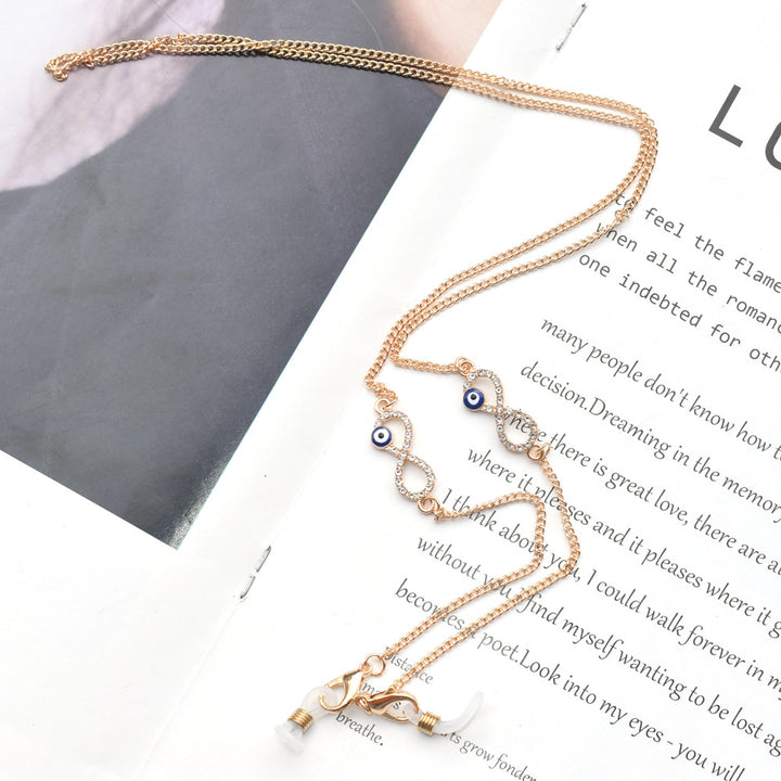 Elegant Eyewear Chain with Protective Charm Bowlift