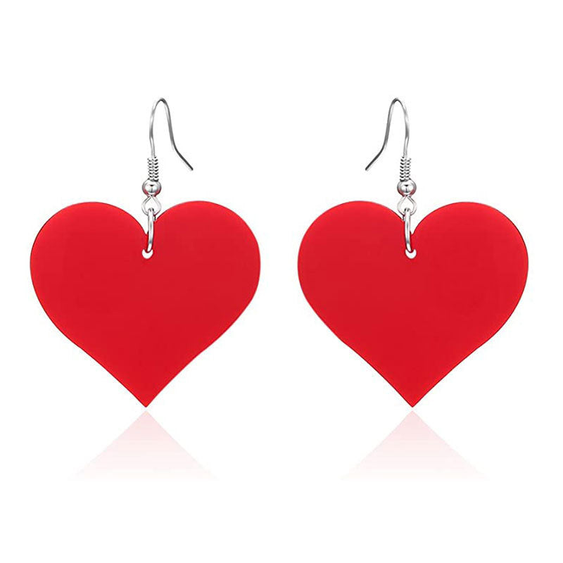 Charming Heart-Shaped Dangle Earrings Bowlift