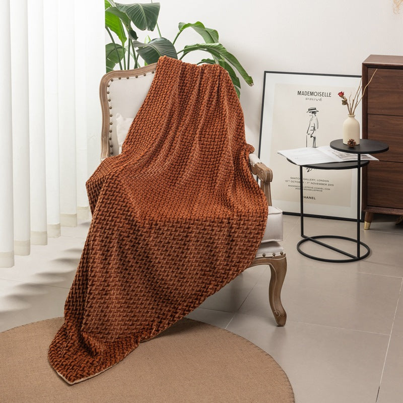 Women's cuddly blanket with elegant cable pattern Bowlift