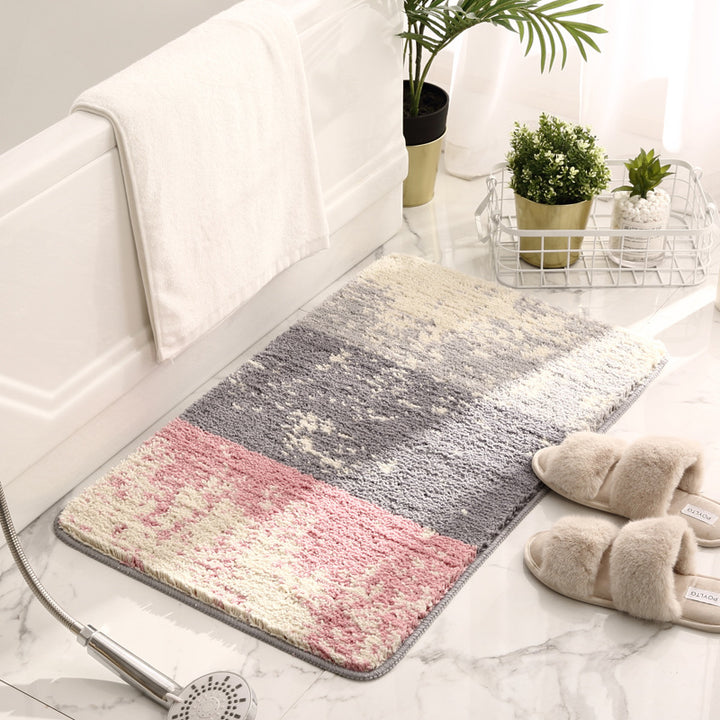 Soft Plush Abstract Design Bath Mat