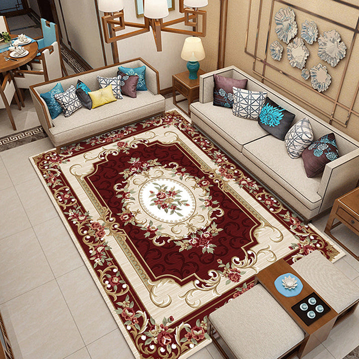 BowLift | Classic printed rug with floral pattern multicolored indoor rug non-slip backing pet-friendly rug
