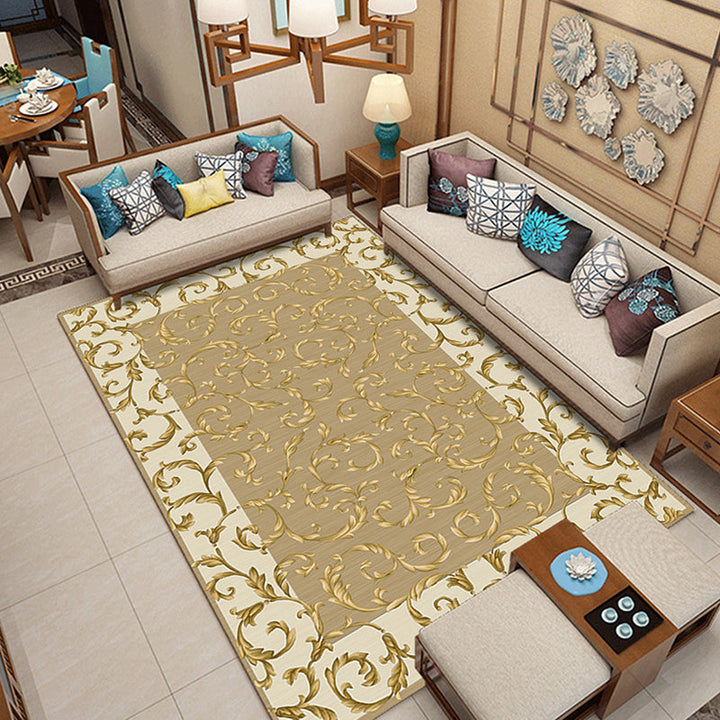 BowLift | Classic printed rug with floral pattern multicolored indoor rug non-slip backing pet-friendly rug