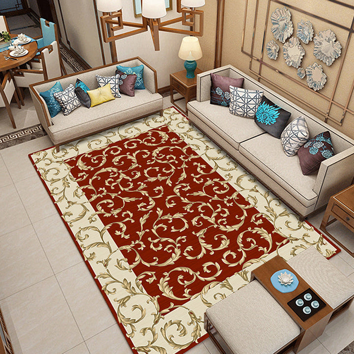 BowLift | Classic printed rug with floral pattern multicolored indoor rug non-slip backing pet-friendly rug