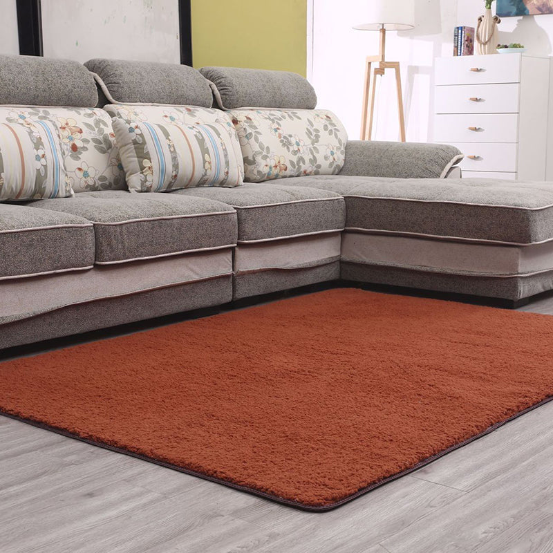 Simple Living Room Rug Multicolor Solid Area Rug Lambswool Non-Slip Easy Care Indoor Rug | Bowlift