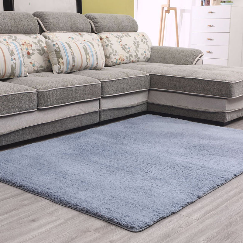Simple Living Room Rug Multicolor Solid Area Rug Lambswool Non-Slip Easy Care Indoor Rug | Bowlift