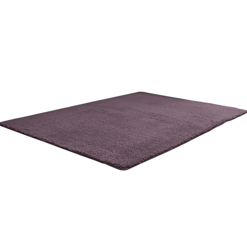 Simple Living Room Rug Multicolor Solid Area Rug Lambswool Non-Slip Easy Care Indoor Rug | Bowlift
