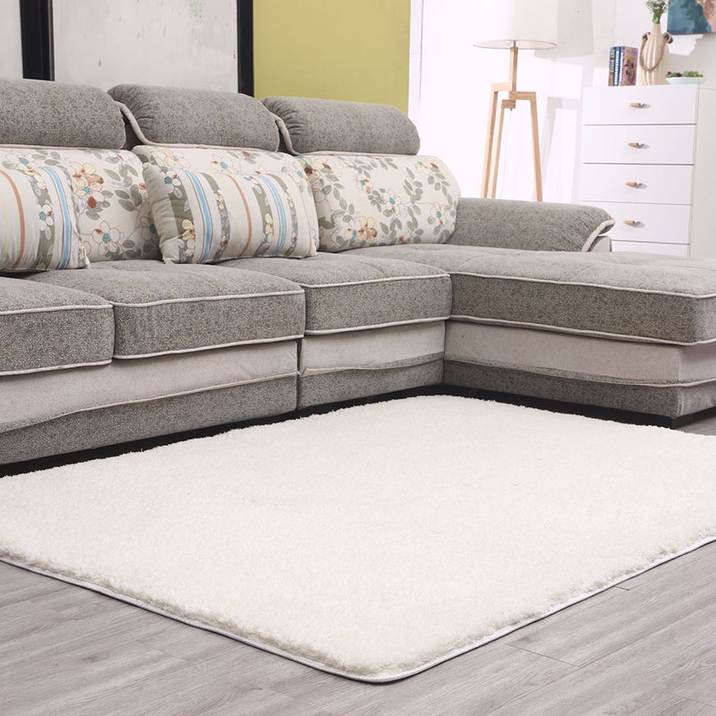 Simple Living Room Rug Multicolor Solid Area Rug Lambswool Non-Slip Easy Care Indoor Rug | Bowlift