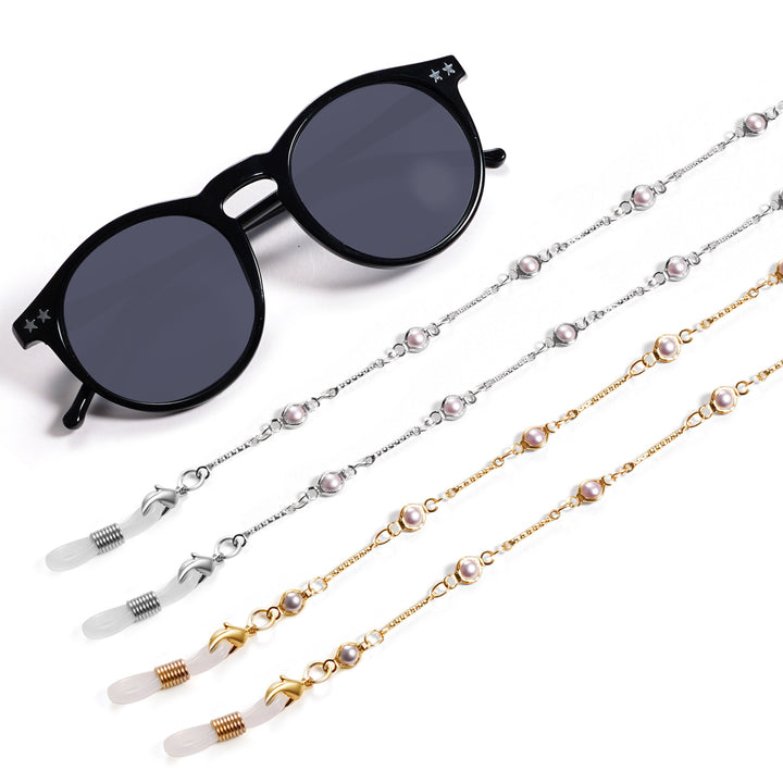 Premium Pearl-Accented Eyewear Chain Bowlift