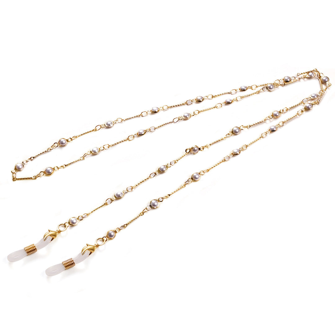 Premium Pearl-Accented Eyewear Chain Bowlift