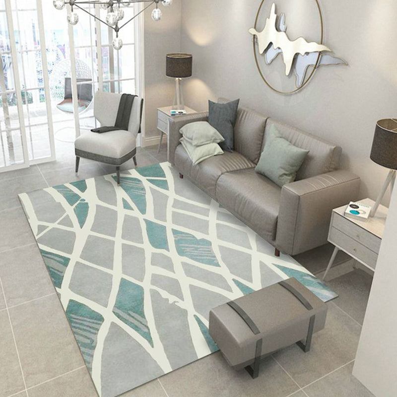 BowLift | Multicolored floral print rug made of cotton blend Scandinavian rug Pet friendly Machine washable rug for parlor