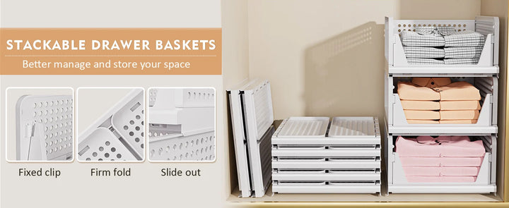 Stackable Wardrobe Storage Organizer For Cloth Storage
