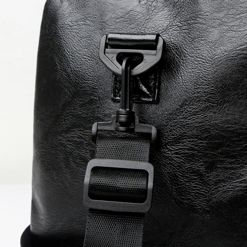 Stylish Leather Travel Duffel Bag Bowlift