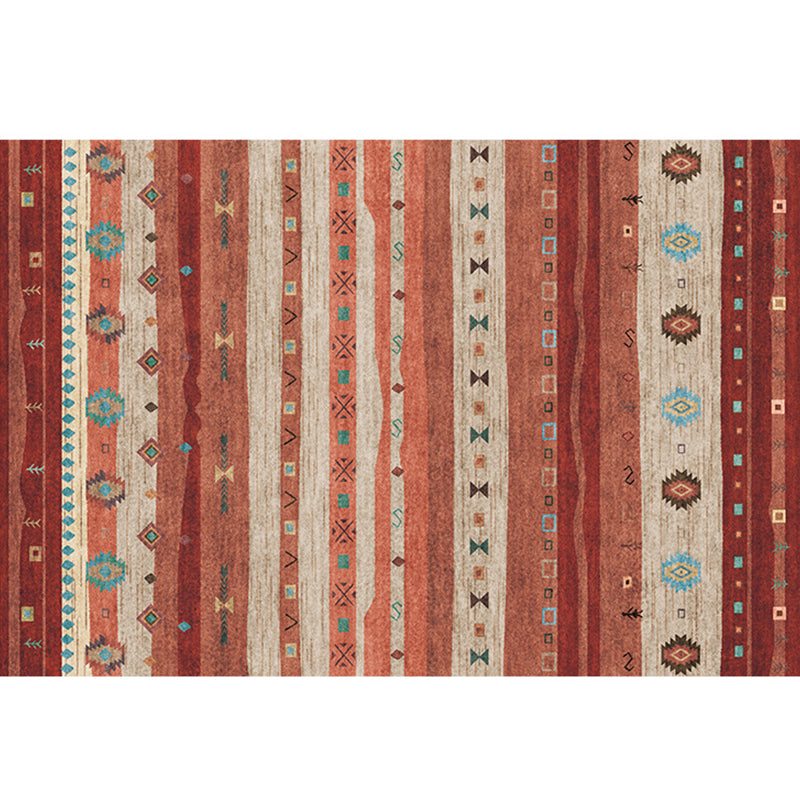 BowLift | Natural Living Room Carpet Multicolor Geo Pattern Indoor Carpet Polypropylene Non-Slip Machine Washable Area Rug