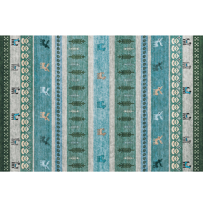 BowLift | Natural Living Room Carpet Multicolor Geo Pattern Indoor Carpet Polypropylene Non-Slip Machine Washable Area Rug