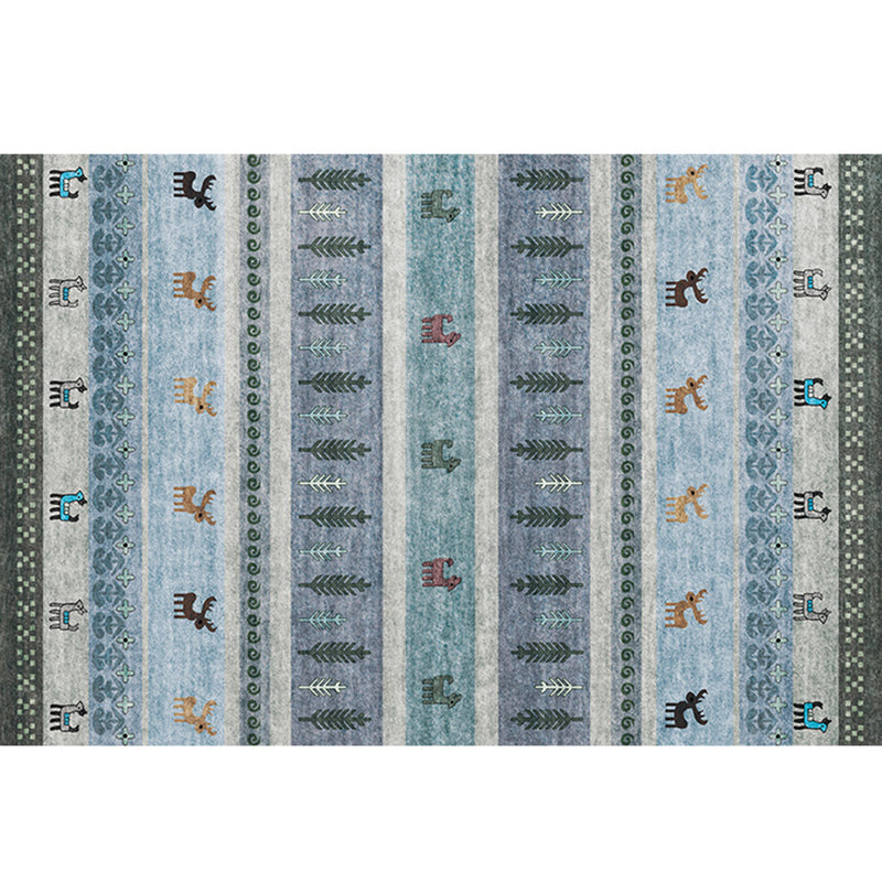 BowLift | Natural Living Room Carpet Multicolor Geo Pattern Indoor Carpet Polypropylene Non-Slip Machine Washable Area Rug