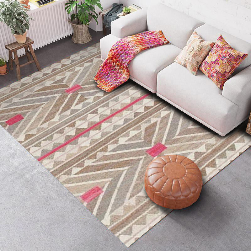 BowLift | Southwest Geo Pattern Rug Multicolored Polyester Area Rug Easy Care Pet Friendly Washable Area Rug for Rooms