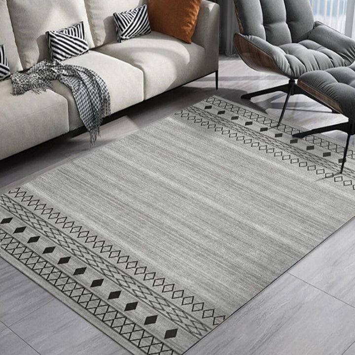 BowLift | Southwest Geo Pattern Rug Multicolored Polyester Area Rug Easy Care Pet Friendly Washable Area Rug for Rooms
