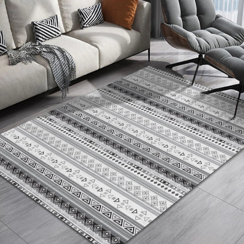 BowLift | Southwest Geo Pattern Rug Multicolored Polyester Area Rug Easy Care Pet Friendly Washable Area Rug for Rooms