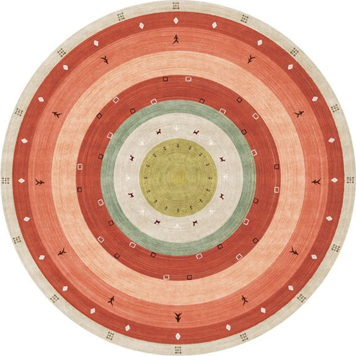 BowLift | Southwest Bedroom Rug Multicolored Geometric Pattern Indoor Rug Polyester Non-Slip Back Pet-Friendly Area Rug