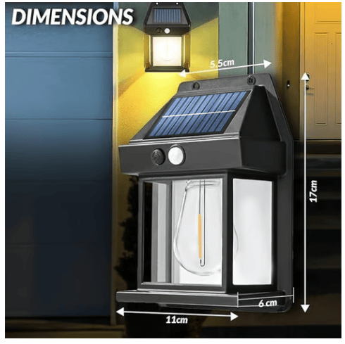 Solar wall light with motion detector | Bowlift