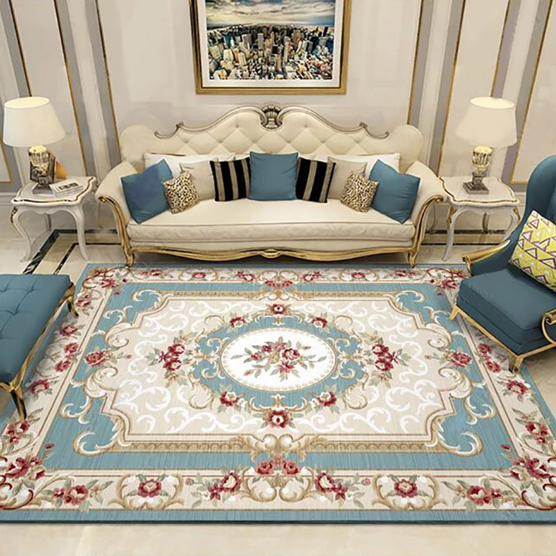 BowLift | Olden Parlor Rug Multicolored Floral Pattern Rug Synthetic Maintenance Friendly Stain Resistant Washable Rug