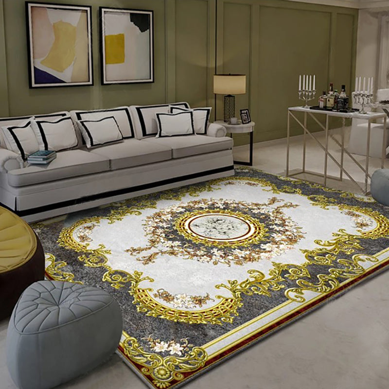 BowLift | Olden Parlor Rug Multicolored Floral Pattern Rug Synthetic Maintenance Friendly Stain Resistant Washable Rug