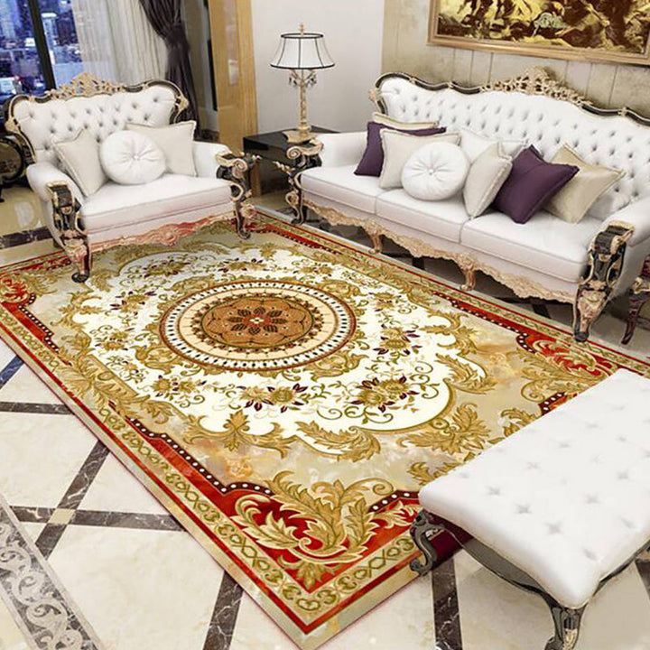 BowLift | Olden Parlor Rug Multicolored Floral Pattern Rug Synthetic Maintenance Friendly Stain Resistant Washable Rug